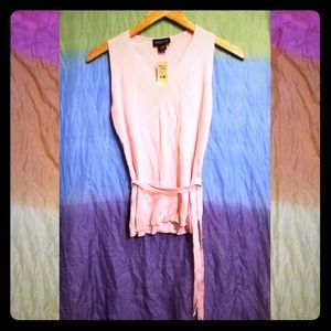 Pink sleeveless shirt